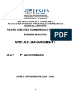 FSJES - MANAGEMENT 1 - Chapitre 1