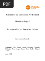 Plan de Trabajo 5 - Seminario de Educación No Formal