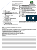 Maintenance Check Sheet - DISCOVERY 3 4 ARMOURED DIESEL MODELS - Miles