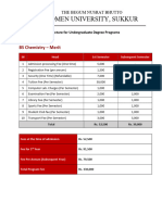 Fees Structure BS Chemistry