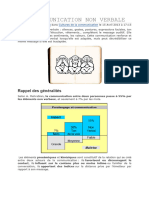 La Communication Non Verbale: Rappel Des Généralités