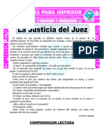 Ficha La Justicia Del Juez para Quinto de Primaria