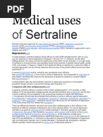 Medical Uses of Sertraline