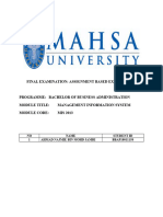 Bbap18011158 Mis 2013 (WM) Management Information System