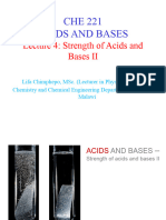 Lecture 4 - Strength of Acids and Bases II