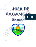 Cahier de Vacances 5emes-2