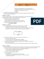 Preuve de Physique-Chimie, BEPC, Année 2017, Togo