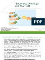 Reg A+ Securities Offerings and FAST Act 