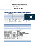 Horario IV SEMESTRE U