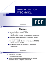 Administration Avec MYSQL Et ORACLE