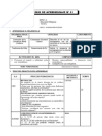 Sesion de Aprendisaje 3° AÑO