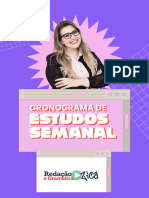 Cronograma de Estudos Semanal