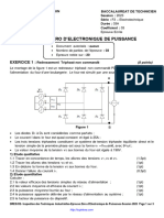 Epreuve Zero D'electronique de Puissance - Bac Série F3 - Session 2023 Cameroun