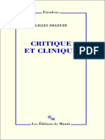 Critique Et Clinique - Gilles Deleuze