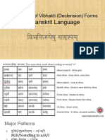 Vibhakti (Declension) Comparison