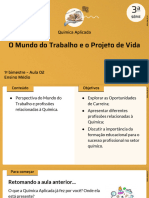 O Mundo Do Trabalho e o Projeto de Vida: Química Aplicada