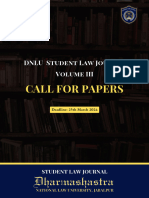 Call For Papers - DNLU Student Law Journal Vol III (2024) - 1