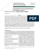 Demonstration and Evaluation of Processing Method To Improve Nutritional Quality of Cassava (Manihotesculenta C.) Based Foods in SNNPR