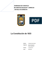 La Constitución de 1833 TRABAJOS DE HISTORIA