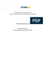 Ava1 - Análise e Projeto de Sistemas de Informação II (IL10333)