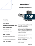 Model 2400 D: Pneumatic Indicating Relay