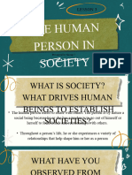 Group 7. Lesson 3 The Human Person in Society