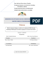 Memoire de Fin D'Etude en Vue de L'Obtention Du Diplome de Master Chimie de L'Environnement