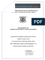 Computer Networks Lab Manual - 21cs52