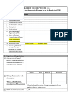 Project Concept Note 2024 Grant Assistance For Grassroots Human Security Projects (GGP)