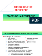 Etapes de La Recherche