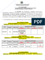 26º Cronograma de Chamada CUIDADOR - S.R.E. AFONSO CLAUDIO - S.R.E. LINHARES - S.R.E. NOVA VENÉCIA 2