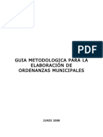 Guia Metodologica para La Elaboracion de Ordenanzas Municipales