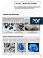 Enseignement Scientifique - Chapitre 2 - Les Cristaux Des Édifices-Ordonnés - Corrigé