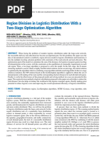 Region Division in Logistics Distribution With A Two-Stage Optimization Algorithm