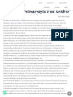 A Ética Na Psicoterapia e Na Análise - ARTIGO