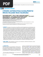 A Reliable and Robust Deep Learning Model For Effective Recyclable Waste Classification