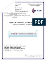 Rapport de Stage Hôpital Iii