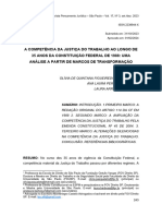 A Competência Da Justiça Do Trabalho Ao Longo de 35 Anos Da Constituição Federal de 1988: Uma Análise A Partir de Marcos de Transformação