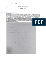 Solución EBAU CyL Matemáticas CCSS 2022 Junio