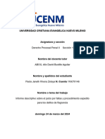 Informe Descriptivo Sobre El Juicio Por Faltas y Procedimiento Expedito para Los Delitos de Flagrancia