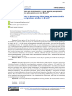 Temas e Conteúdos em Astronomia: o Que Temos Pesquisado