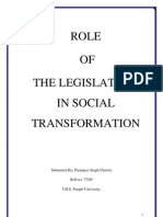 Role of The Legislature in Social Transformation