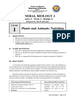 General Biology 2 - Q4 - W2 - M2 - LD - Plants-and-Animals-Nutrition - RTP