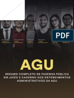 AGU Resumo Completo de Fazenda Publica em Juizo e Caderno Dos Entendimentos Administrativos