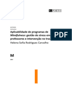 Aplicabilidade de Programas de Mindfulness - Gestão de Stress em Professores e Intervenção No Trauma e Luto - 2019