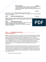 Unit I Introduction To Acoustics (12 Hours) : Characteristics of Sound