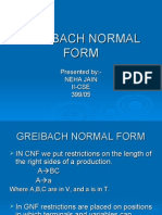 Greibach Normal Form