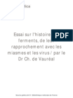 Essai Sur L'histoire Des Ferments (... ) Vauréal Charles Bpt6k5829072r