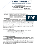 Information Sheet On Electrical Measuring Instruments - EEE101