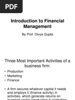 Introduction To Financial Management: by Prof. Divya Gupta